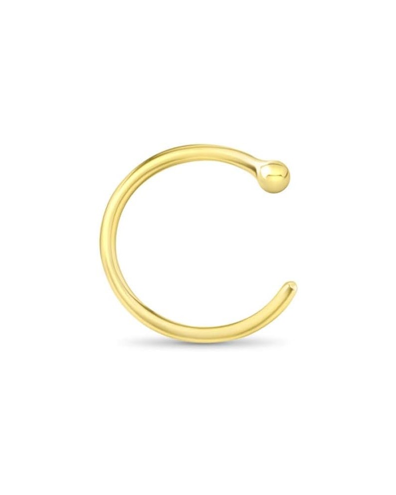 14k Yellow Gold Nose Hoops Open Nose Rings 1/4" 9/32" 5/16" 3/8" 22G 20G 18G 3/8" -22G $14.19 Body Jewelry