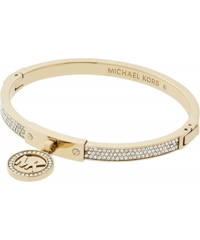 Gold-Tone Bracelet for Women Bracelets Jewelry for Women Pavé Logo Hinge $38.23 Bracelets