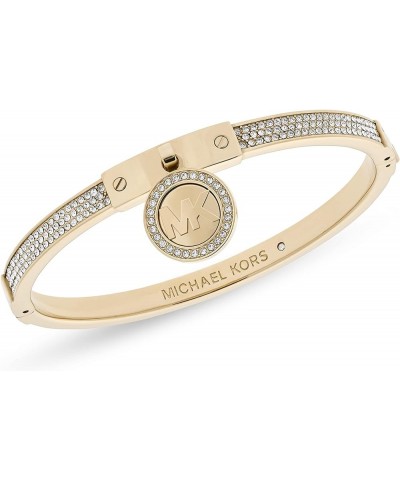 Gold-Tone Bracelet for Women Bracelets Jewelry for Women Pavé Logo Hinge $38.23 Bracelets