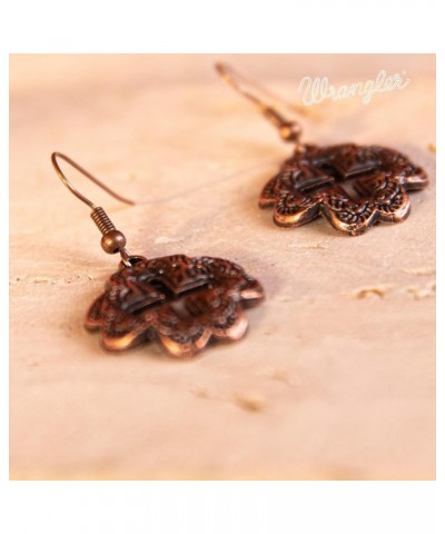 Rustic Couture's Western Concho Earrings for Women Cowgirl Dangling Turquoise Cross Earring Jewelry Gifts A-Bronze $10.43 Ear...