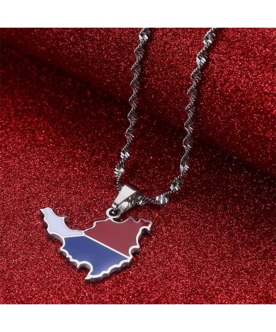 Sint Maarten Saint-Martin Island Map Pendant Necklace Saint Martin Netherlands Jewelry Silver $7.43 Necklaces