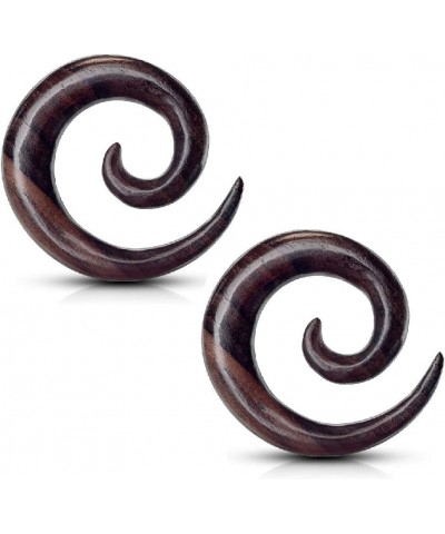 Organic Sono Wood Spiral Tapered Hanger Ear Plugs, Sold as a Pair 12mm (1/2") $10.29 Body Jewelry