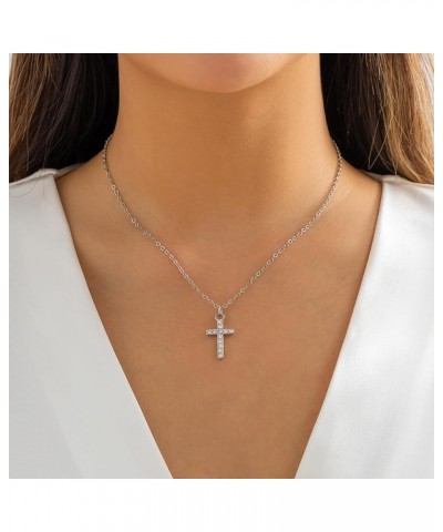 Cross Necklace for Women Gold Silver Cross Necklaces for Women Trendy Dainty Gold Necklace Sterling Silver Necklace for Men C...