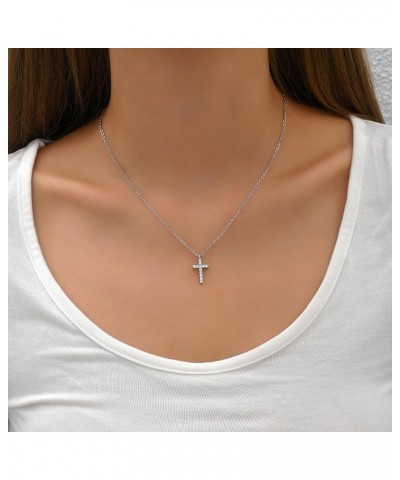 Cross Necklace for Women Gold Silver Cross Necklaces for Women Trendy Dainty Gold Necklace Sterling Silver Necklace for Men C...