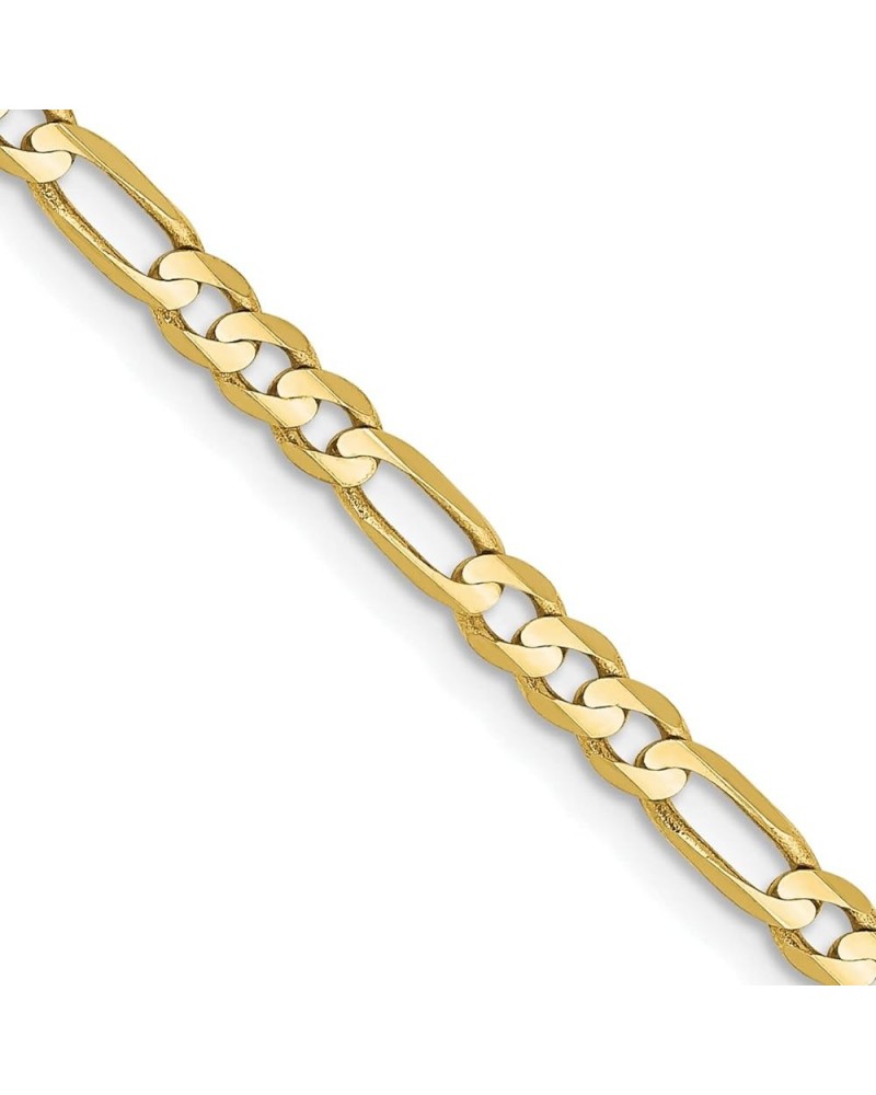 Solid 10K Yellow Gold 3mm Flat Figaro Chain -16.0" 18.0" 20.0" 22.0" 24.0" 30.0 22.0 Inches $165.98 Necklaces