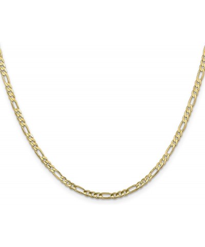 Solid 10K Yellow Gold 3mm Flat Figaro Chain -16.0" 18.0" 20.0" 22.0" 24.0" 30.0 22.0 Inches $165.98 Necklaces