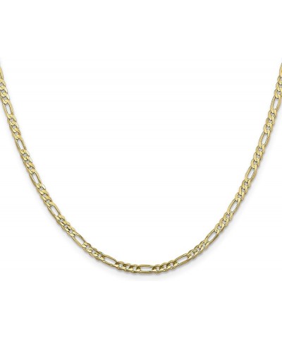 Solid 10K Yellow Gold 3mm Flat Figaro Chain -16.0" 18.0" 20.0" 22.0" 24.0" 30.0 22.0 Inches $165.98 Necklaces