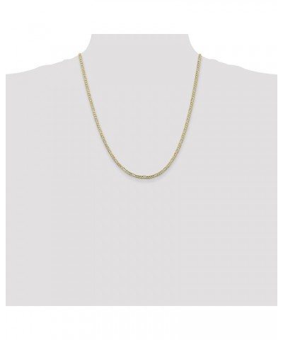 Solid 10K Yellow Gold 3mm Flat Figaro Chain -16.0" 18.0" 20.0" 22.0" 24.0" 30.0 22.0 Inches $165.98 Necklaces