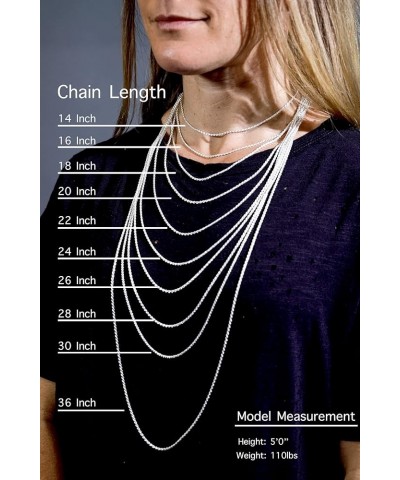 CHOOSE YOUR CLASP Sterling Silver 0.8mm Box Chain Necklace 22.0 Inches Spring Clasp $12.48 Necklaces