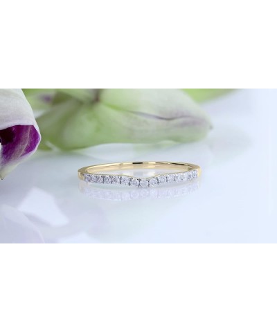 0.25 Carat Round White Diamond Contour Guard Curve Wedding Band for Women in 14K Solid Gold 9.5 Solid Yellow Gold $141.34 Rings