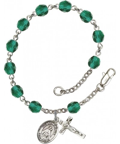 December Birth Month Bead Rosary Bracelet with Patron Saint Petite Charm, 7 1/2 Inch Our Lady of Olives $39.85 Bracelets