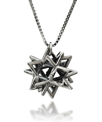 HaAri Secret of Merkabah Sterling Silver Kabbalah Necklace Pendant 24.0 Inches $24.13 Necklaces