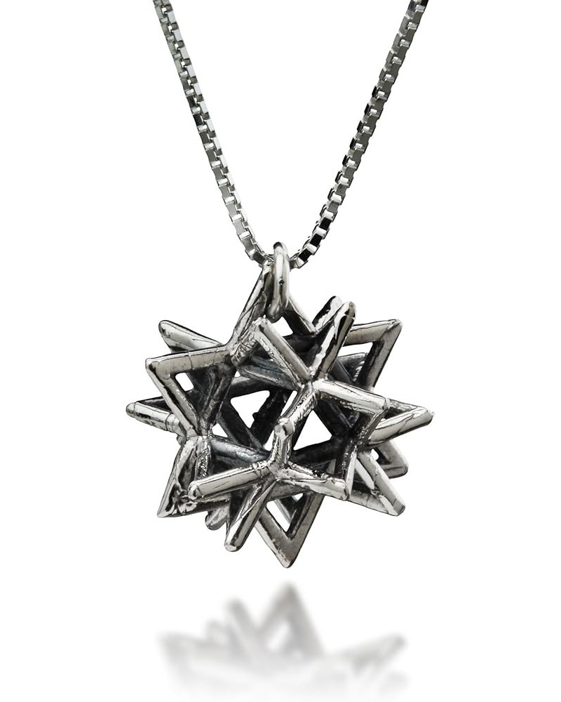 HaAri Secret of Merkabah Sterling Silver Kabbalah Necklace Pendant 24.0 Inches $24.13 Necklaces