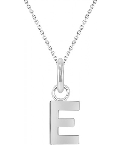 Solid 10k White Gold Personalized Mini Initial Letter A-Z Pendant Necklace 16.0 Inches E $38.95 Necklaces