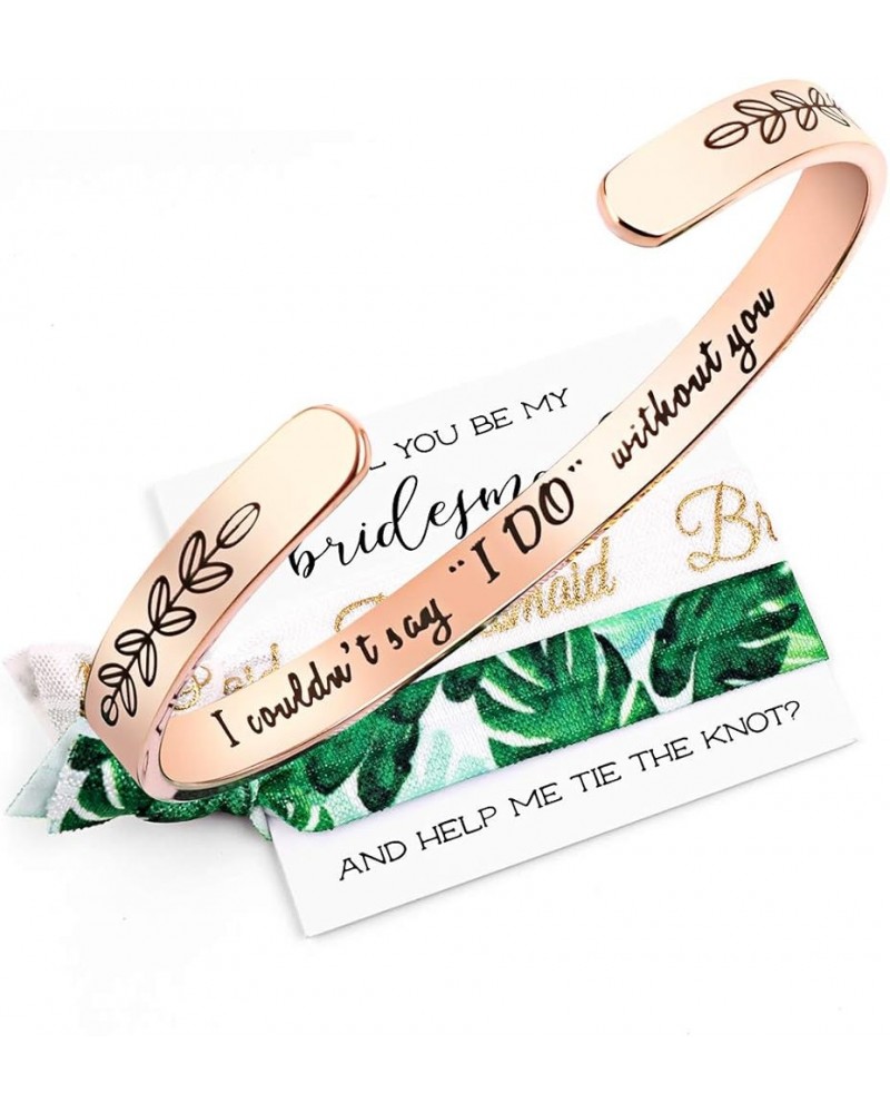 Bridesmaid Proposal Gifts Adjustable Bracelets - I Couldn't Say I DO Without You Stainless Steel Engraved Cuff Wedding Bangle...