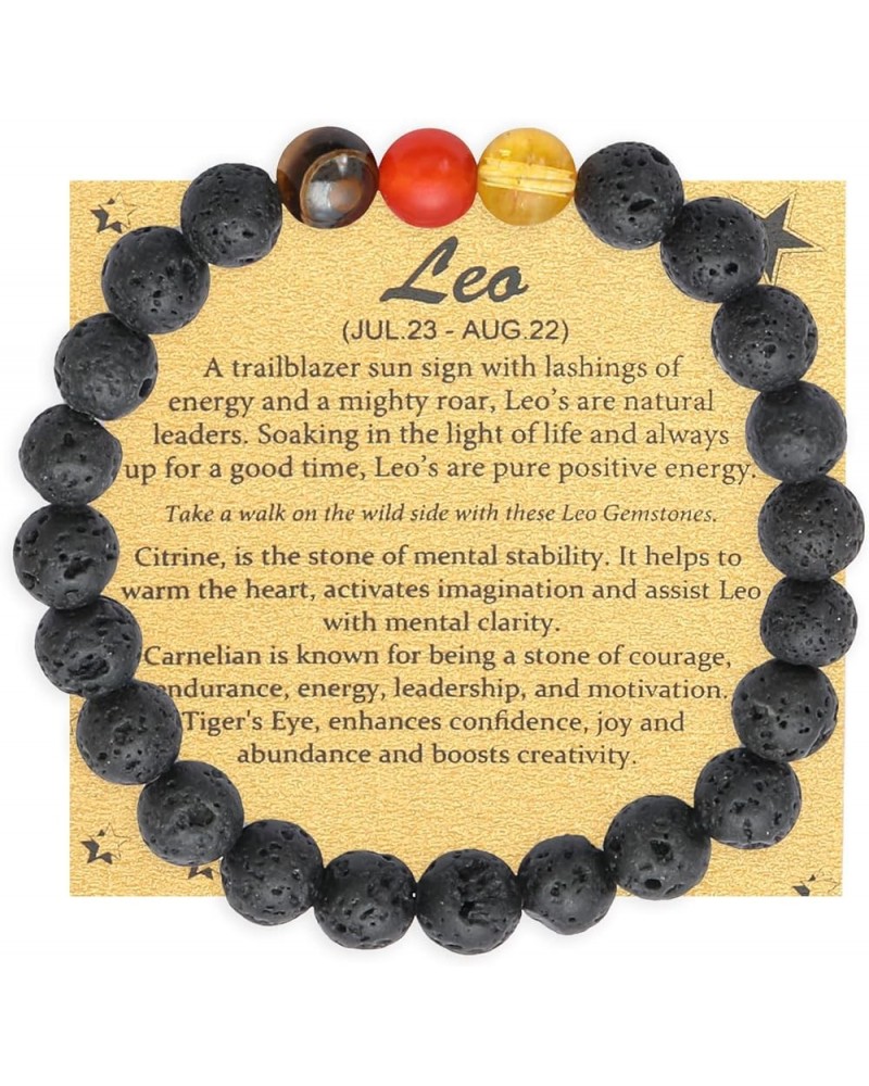 Spiritual Crystal Beads Zodiac Bracelet for Women Horoscope Jewelry Birthday Gift Leo 7 in $9.44 Bracelets