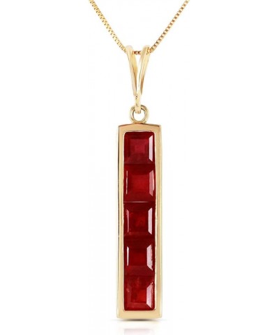 14k Solid Yellow Gold Sarajevo 2.5 ct Ruby Necklace 16.0 Inches $191.20 Necklaces