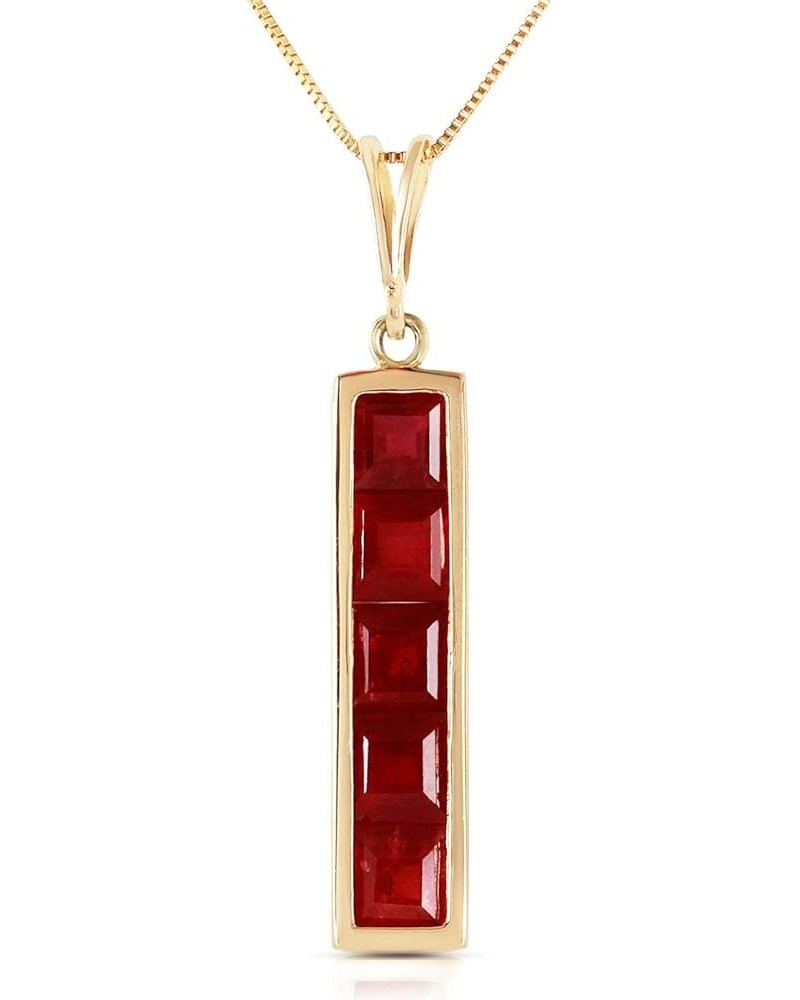 14k Solid Yellow Gold Sarajevo 2.5 ct Ruby Necklace 16.0 Inches $191.20 Necklaces