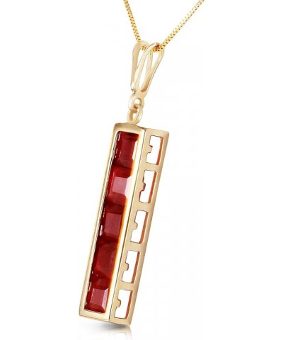 14k Solid Yellow Gold Sarajevo 2.5 ct Ruby Necklace 16.0 Inches $191.20 Necklaces