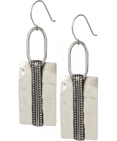 Boho Dangle Vintage Multi Metal Fashion Earrings for Women Rectangle All Silver $15.65 Earrings