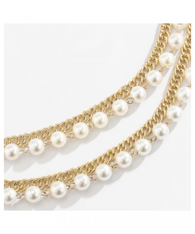 Layering Pearl Waist Chain Bohemian Multilayered Belly Chain for Women Girls Simulated Imitation Pearl Body Chain $8.06 Body ...