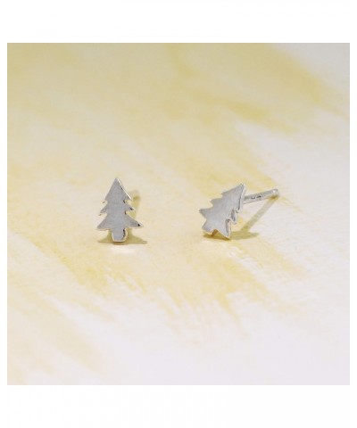 Jewelry Sterling Silver Evergreen Pine Tree Stud Earrings $11.50 Earrings