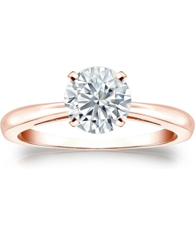 1/3 Carat Round Diamond Solitaire Engagement Ring in 14k Gold (H-I, I1-I2, cttw) 4-Prong Set Size 4 to 9 Rose Gold $201.60 Rings