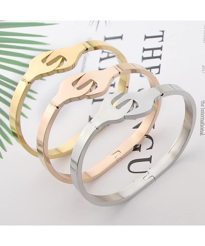 Fashion Style Bracelet Stainless Steel Wrench Steel Color Bangle Jewelry For Men And Women Gifts (Steel color) Rose Gold Colo...