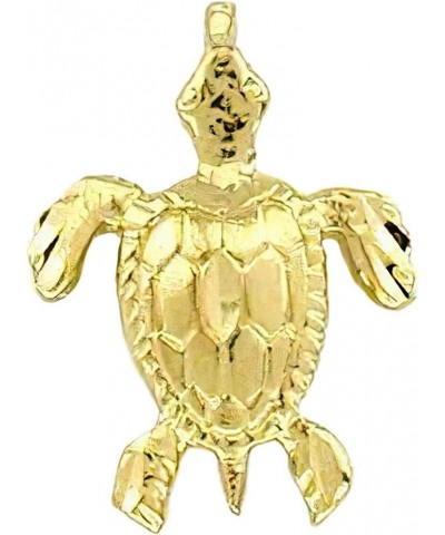 14K Gold Sea Turtle Charm Nautical Ocean Jewelry 13mm $18.53 Bracelets