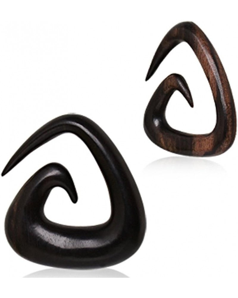 Organic Sono Wood Triangle Shaped Spiral Taper 6GA $13.49 Body Jewelry