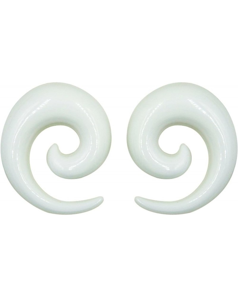 Pair of White Ear Plugs Tapers Spirals Horseshoes Tapers Gauges 24mm 22mm 20mm 18mm 16mm 14mm 12mm 10mm 16mm (5/8") $11.99 Bo...