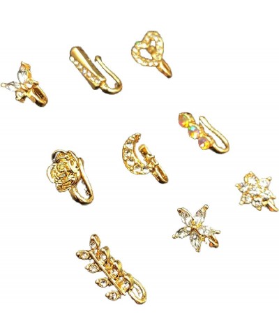 Nose Rings Exquisite Non Pierced Ear Cuffs Fine Workmanship Accessory Golden $5.29 Body Jewelry