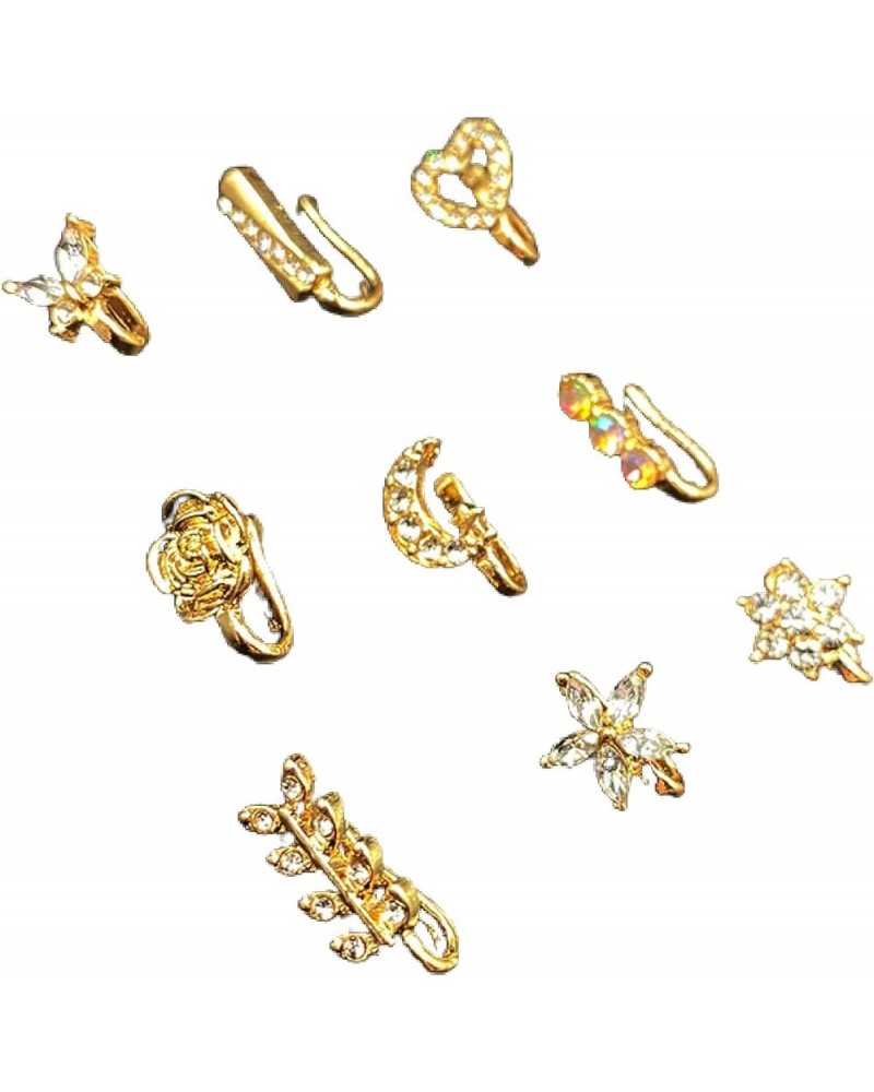 Nose Rings Exquisite Non Pierced Ear Cuffs Fine Workmanship Accessory Golden $5.29 Body Jewelry