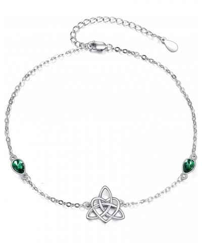 Evil Eye Anklet 925 Sterling Silver Irish Celtic Knot/Witches Knot/Claddagh/Infinity Heart/ Butterfly/Pineapple Chain Hotwife...