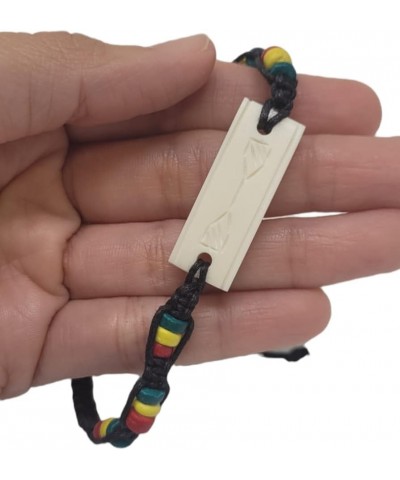 Rasta Anklet Bracelet - Braided Cotton Ankle Bracelet - Jamaican Adjustable Wristband, Black, One Size $9.66 Bracelets