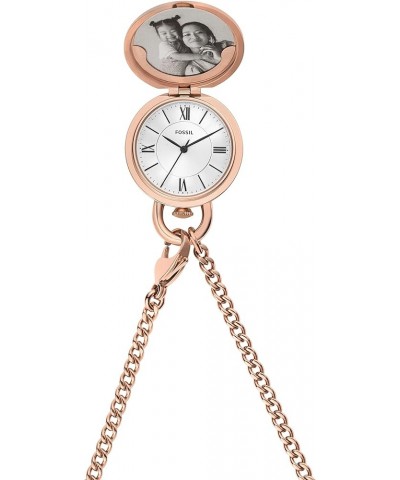 Jacqueline Women's Watch with Stainless Steel or Leather Band, Analog Watch Display Rose Gold Locket $50.84 Necklaces