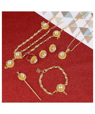 Fashion African Eritrean Ethiopian Design Ethiopian Women Jewelry Sets White $9.43 Jewelry Sets