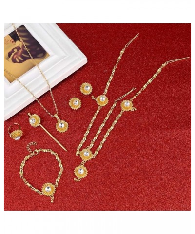 Fashion African Eritrean Ethiopian Design Ethiopian Women Jewelry Sets White $9.43 Jewelry Sets