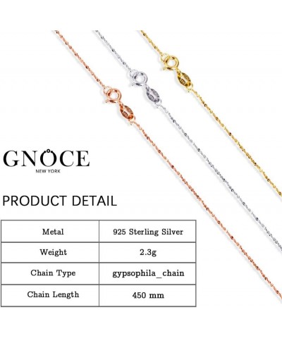 Chain of Love 925 Sterling Silver Basic O_Chain Can Adding A Pendant Or Charm on it Silver Neckalce Chain Rose Gold style-3 $...