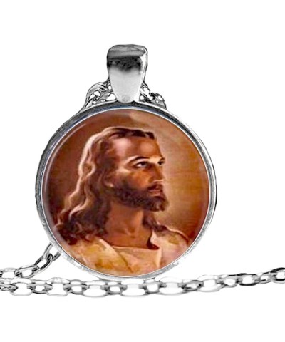 Religious Jesus Pendant Necklace/Bracelet Photo Glass Dome Jewelry Jesus Silver Color $10.99 Necklaces