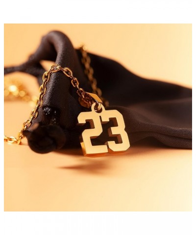 Mini Number Pendant Necklace Gold - Jersey Number Pendant Charm with Chain 5 $16.80 Necklaces