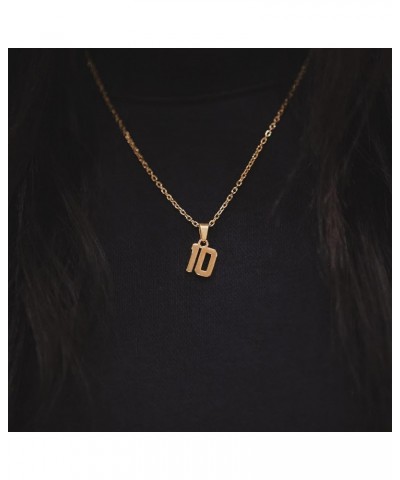 Mini Number Pendant Necklace Gold - Jersey Number Pendant Charm with Chain 5 $16.80 Necklaces