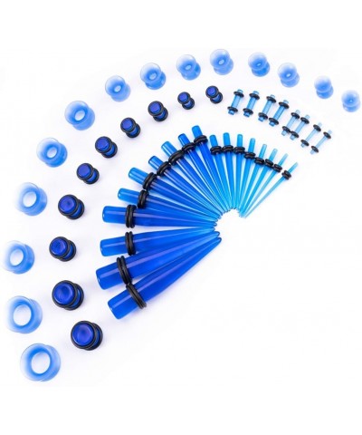 Ear Stretching Kit 50 Pieces 14G-00G Ear Gauges Expander Set Acrylic Tapers and Plugs & Silicone Tunnels Body Piercing Jewelr...