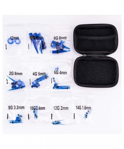 Ear Stretching Kit 50 Pieces 14G-00G Ear Gauges Expander Set Acrylic Tapers and Plugs & Silicone Tunnels Body Piercing Jewelr...