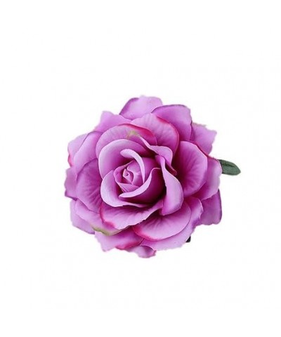 Women's Vintage Elegent Rose Flower Hair Clip Pin up Flower Brooch for Party Travel Festivals (Dark Purple) Violet $6.26 Broo...