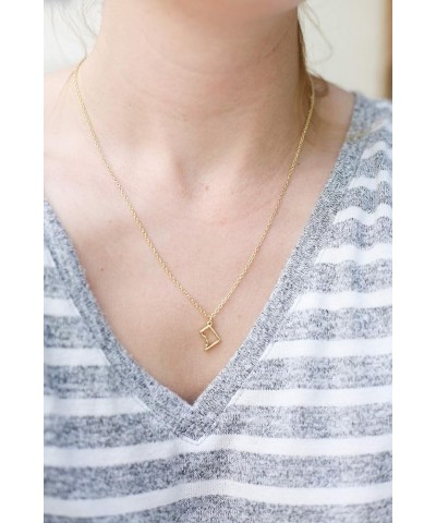 State Necklace 14K Gold-Dipped Pendant on Adjustable 16”-18” Chain District of Columbia $10.57 Necklaces