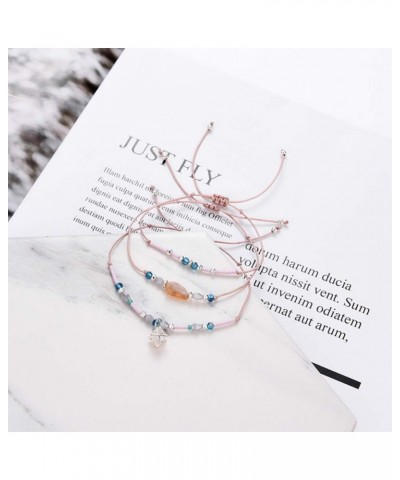 Handmade Adjustable Wrap Bracelet Bohemian String Braided Beads Anklets Gifts for Women Girls A $7.74 Anklets