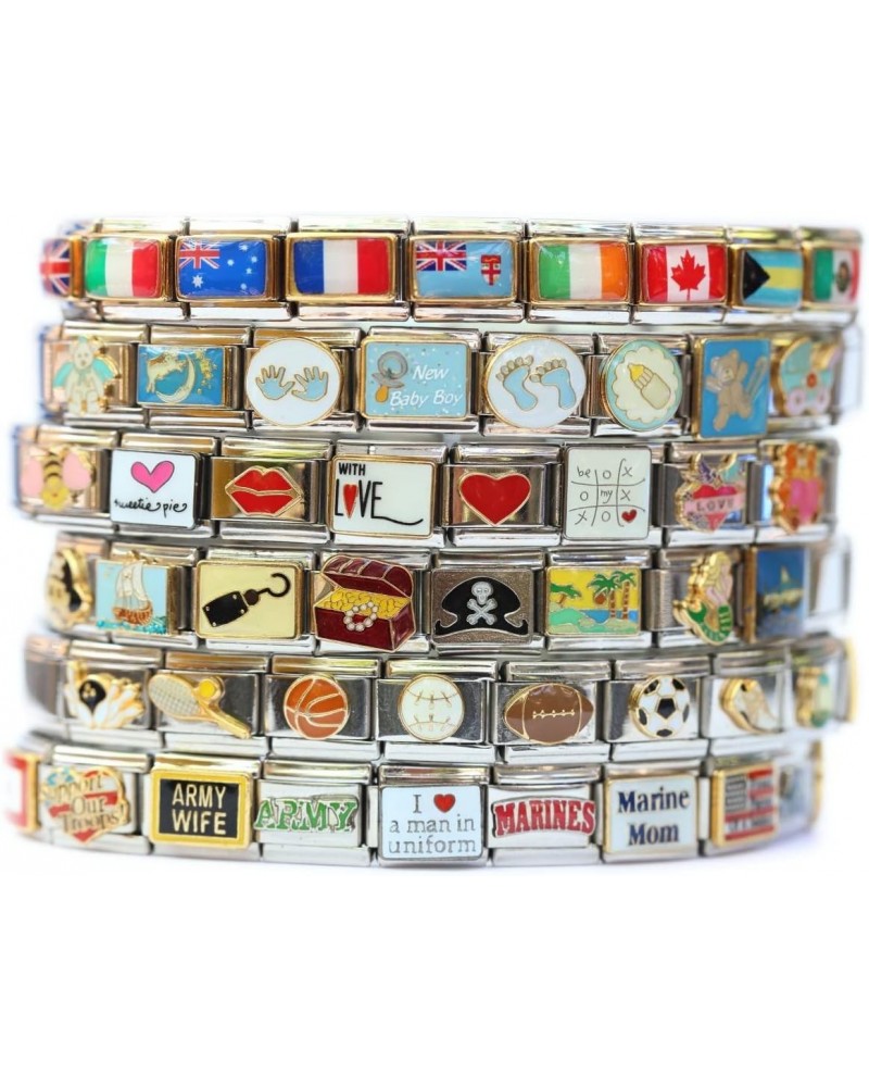 500 Assorted Italian Charms - Create Custom 9mm Charm Bracelets (5 each of 100 designs) $79.55 Bracelets