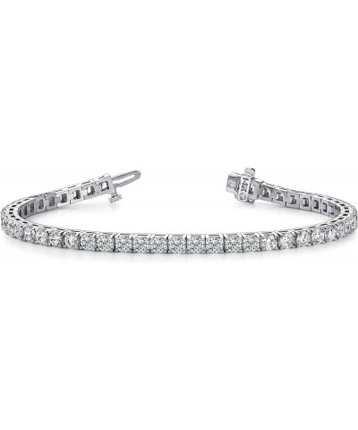 5 to 20 Carat LAB GROWN Classic Diamond Tennis Bracelet 4 Prong Ultra Premium Collection E-F SI1-SI2 White Gold 4.0 carats $5...