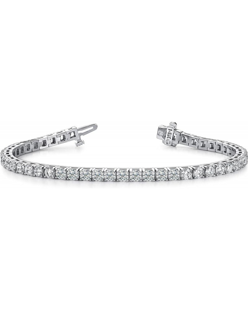 5 to 20 Carat LAB GROWN Classic Diamond Tennis Bracelet 4 Prong Ultra Premium Collection E-F SI1-SI2 White Gold 4.0 carats $5...